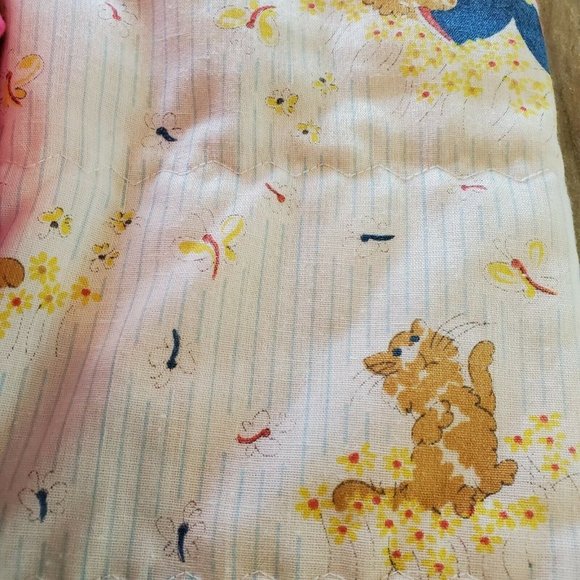 Vintage Baby Bassinet Comforter Blanket Blonde Gir - Picture 8 of 8